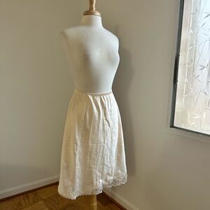 Vintage apricot peach slip skirt